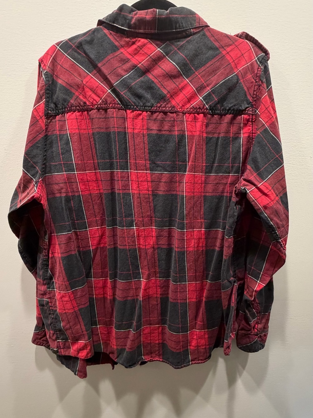 Torrid Red and Black Plaid Cotton Camp Shirt - Picture 5 of 9